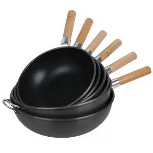 리빙i 업소용 웍 중국팬 튀김 볶음 마블코팅 궁중팬