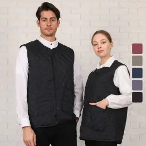 남여공용 패딩 조끼 누빔 앞치마 겨울 퀄팅 방한 후드 솜 단체 경량 RM03