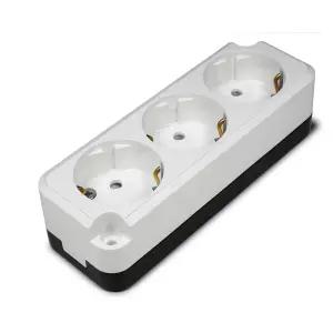 노출콘센트3구 / 나사타입 220V 전기 접지 노출 3구 접지형 노출형 콘센트