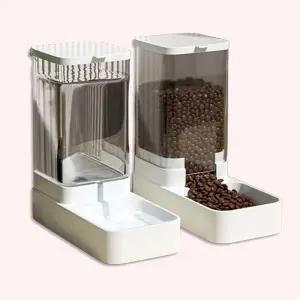 투명 사각 3.8L 애견 강아지 고양이 반자동 자율 급식기 급수기 3.8리터 급수기 밥그릇 물그릇 식기