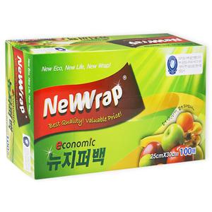 뉴랩 뉴지퍼백 중형 100매 25cmX30cm