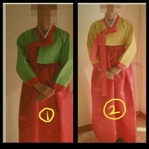 부채춤 한국 고전 무용 한복 학교 운동회 행사 옷 /여자 남자 농악 사물 놀이 평민복 농민복 강강수월래