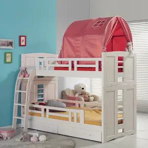 이홈데코 쥬방스 원목 서랍형 2층침대+압축견면 매트리스