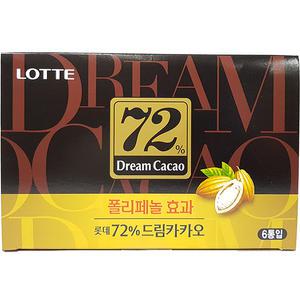 롯데 드림카카오 72% 86g x 6개 / 초콜릿 과자 간식