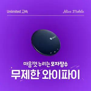 국내 앨리스와이파이 30일 60GB+ 무제한 휴대용 포켓와이파이 한국 에그대여 무선인터넷