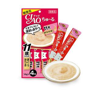 이나바 차오 츄르 참치+가다랑어 (14gx4p) SC-74 / 11세이상 노묘용