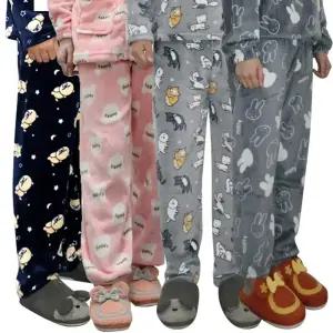 쓰리몰 여자 수면바지 수면잠옷 극세사 밍크 잠옷 겨울 홈웨어