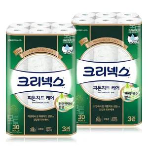 크리넥스 3겹 피톤치드케어 27M 30롤x2팩 /화장지 두루마리 휴지