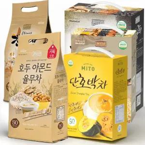 [공식판매점] 미토 호두 아몬드 율무차 모음 50T 2개(총 100개) 골라담기 / 단호박차 천마차 곡물라떼 콘푸레이크 검은콩