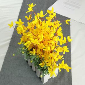 봄날 개나리 울타리화분 조화 장식 카페 소품 조화화분