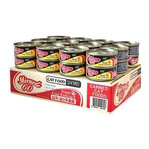 [제오라이트코리아]미라클60 고양이캔 젤리타입 24개입-참치생선