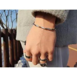 [노블른] 써지컬 스틸 육각 체인 팔찌 (6480976)