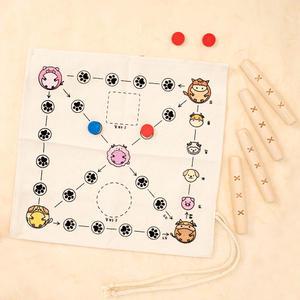 전통 윷놀이 세트 민속 놀이 설날 추석 명절 윷가락 단체 보관주머니 휴대용 가족 실내 보드 게임