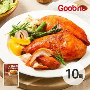 [굽네 오통닭]치킨맛 오븐구이 통 닭가슴살 매콤바베큐 110g*10팩 CR03
