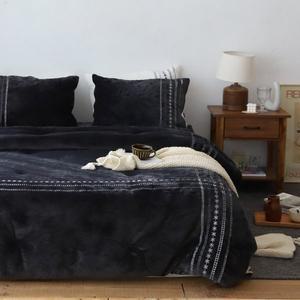 [에이트룸]포근한 크라운 자수 양면 초극세사 겨울 호텔 이불 풀세트