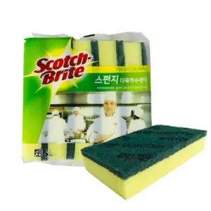 제이오마켓 3M 스펀지 다목적 수세미(135) 5P/주방 설거지 업소용 수세미