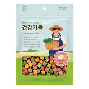 건강가득 소고기 야채 국내산 강아지 노즈워크 간식 대용량 300g