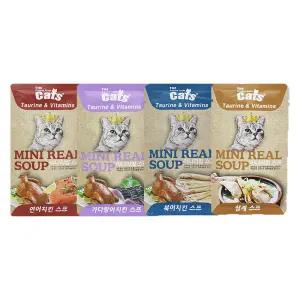 더캣츠 미니리얼 스프 믹스 40g x 20개 고양이 파우치 간식