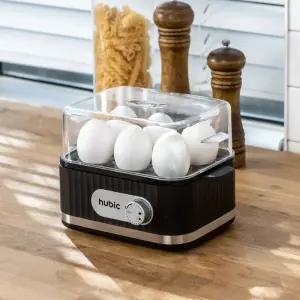 휴빅 계란삶는기계 달걀찜기 멀티 전기찜기 에그쿠커 블랙
