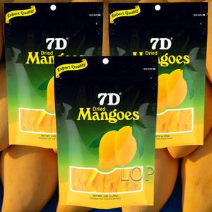 필리핀 세부 7D 드라이 건망고 80g 3봉 말린과일