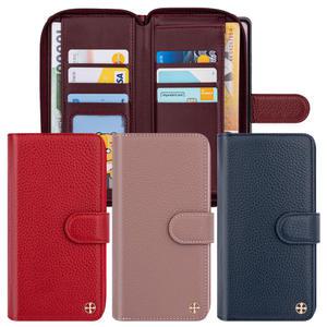 핸드폰 빈센트 천연소가죽 지퍼월렛 지갑형 케이스 아이폰15 14 13 프로 맥스 12 미니 11 XS SE3 SE2 8 7 플러스 카드 수납 다이어리