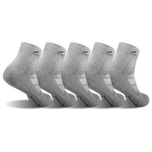 크로커다일 스포츠 압박쿠션 단목양말 CD4SK1023, 그레이, 5족세트