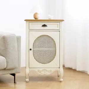 1/18~19 커피쿠폰 증정+무료배송 루앙 엔틱 라탄 침대 협탁 수납장 (아이