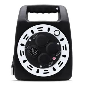 러그박스 코드릴 3구 USB 2포트 20M 뉴블랙 캡형 /멀티탭 전기릴선