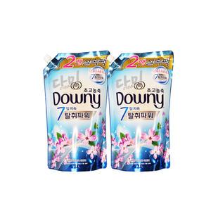 다우니 탈취파워 고농축 섬유유연제 레몬그라스와 라일락 리필 1.6L x2개