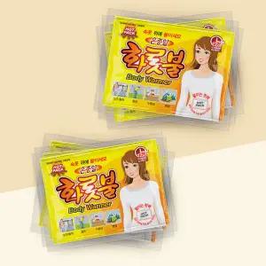 국내생산 온종일화롯불 붙이는핫팩 파스형 패치형 몸난로 40매