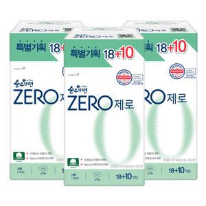순수한면 제로 생리대 대형 28매x3팩 84매