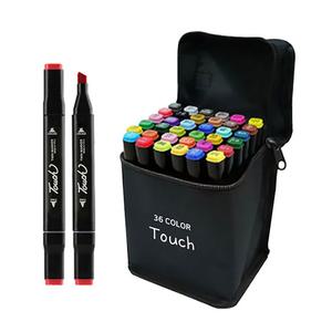 트윈 터치 마카펜 천케이스 36색 ( 미술도구 미술재료 마커펜 디자인 컬러링 세트 용품
