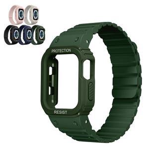 [아미크]애플워치7 41mm 45mm 케이스 일체형 마그네틱 스포츠 스트랩 올인원 밴드 시계줄