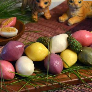 우리쌀로 만든 굳지않는 오색 송편(깨) 1kg 2봉 (총 2kg)