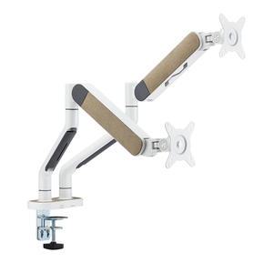 카멜 모니터암 CA3D 패브릭 디자인 듀얼 모니터거치대 화이트