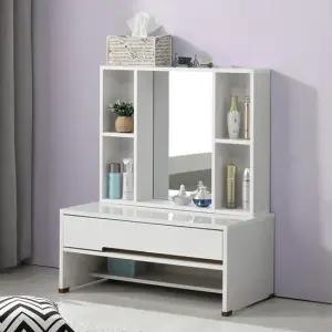 크리스탈 800 좌식 화장대 수납 거울 세트