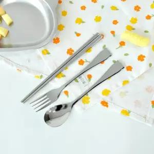 [텐바이텐]곰돌이 입체 스텐 스푼 포크 젓가락 세트