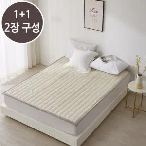 [2장구성]슈슈 겨울극세사 침대패드 겸 카페트 Q퀸 3color