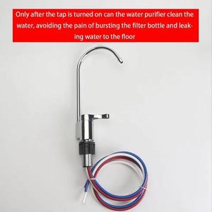 비압력 1/4 인치 구즈넥 수도꼭지, 주방 액세서리, Amway 정수기, 다이버터, 보호, 3 튜브