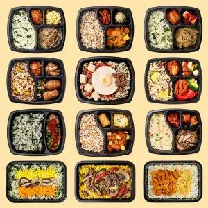 [미스터네이처]굿스푼 도시락 나물 비빔밥 12팩 맛있는 밥 반찬 건강한 영양 관리 음식 간편 식단