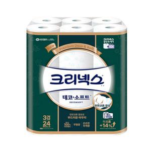 크리넥스 데코앤소프트 와이드 30m 24롤 X1팩