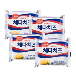 (냉장) 서울우유 체다 슬라이스치즈 180g 4개