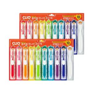 크리오 펌프팝 주니어 3단계 초극세모 어린이 칫솔 10입, 2개