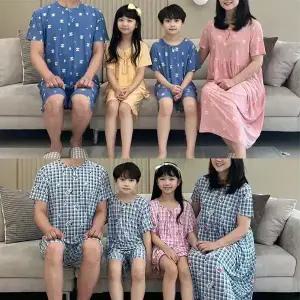 빅사이즈 냉감세트 여름잠옷/여성/원피스/남성/커플/아동/주니어/가족/파자마/홈웨어