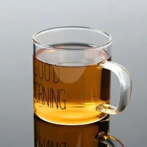 [텐바이텐][로하티] 굿모닝 손잡이 유리컵 4p 맥주 투명글 라스컵 주스컵