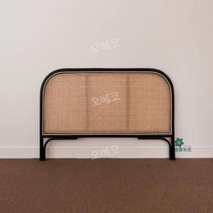 라탄침대헤드보드 원목 머리판 폭1.5m 침실 북유럽 감성 인테리어 싱글