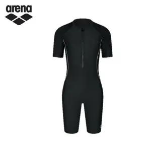 아레나 A4SL1LI01 BLK 여성 반팔 집업슈트 브라컵내장형 4부 반신 실내 수영복