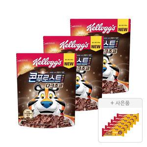 켈로그 콘푸로스트 다크초코 550g, 3개 + 증정(단백질바K 50g, 6개)