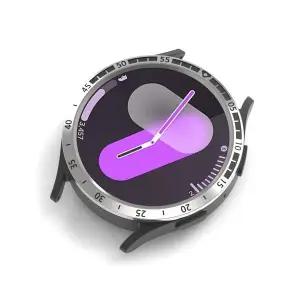 (퍼슬랏) 갤럭시 워치 7 보호 커버 케이스 베젤링 bold style 무광 블랙잉킹 실버 44mm