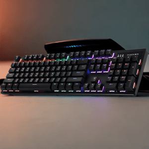 앱코 키보드 축교환 레인보우 무빙 LED 기계식 유선 일반형 키보드 K560 × 적축 블랙